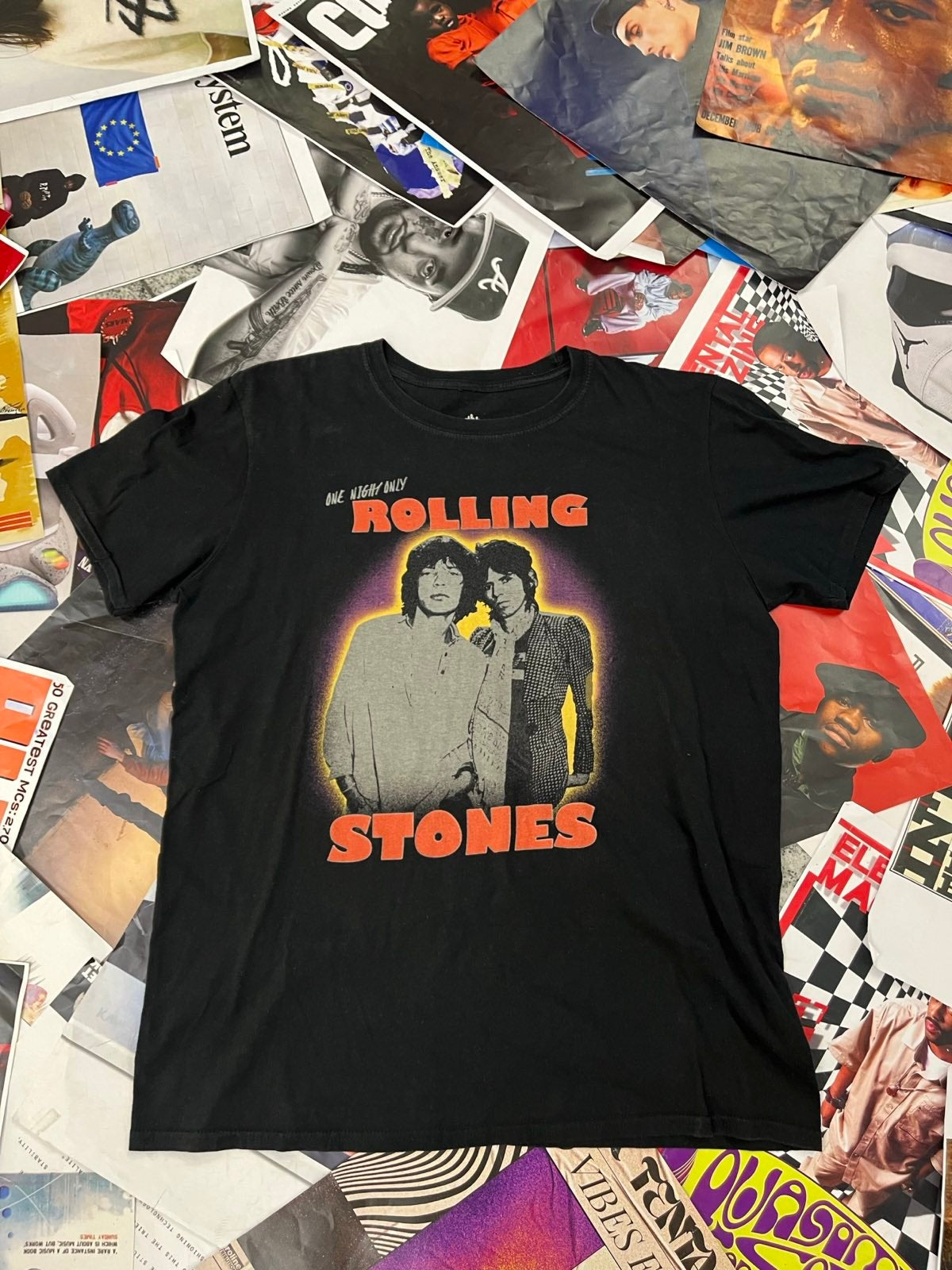 (L) Rolling Stones tričko černé Jagger a Richards