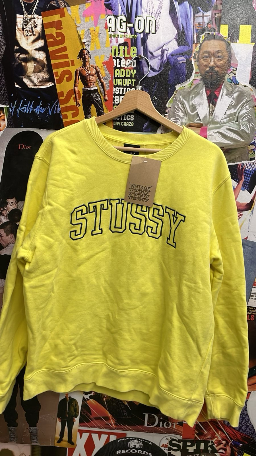 Stussy žlutý crewneck M