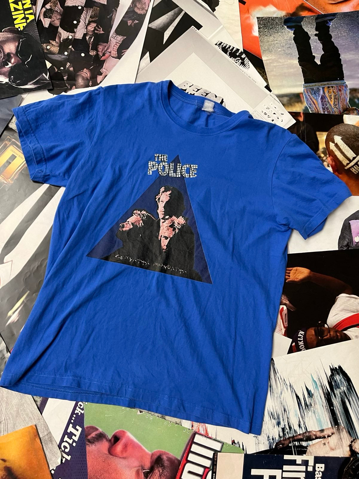 TRIKO modré s nápisem The Police L