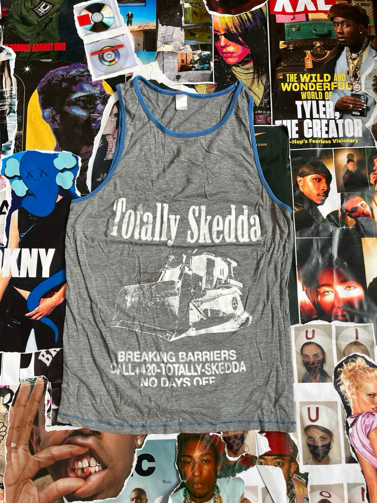 1of1 TÍLKO šedé s modrým stitchingem Breaking Barriers XL