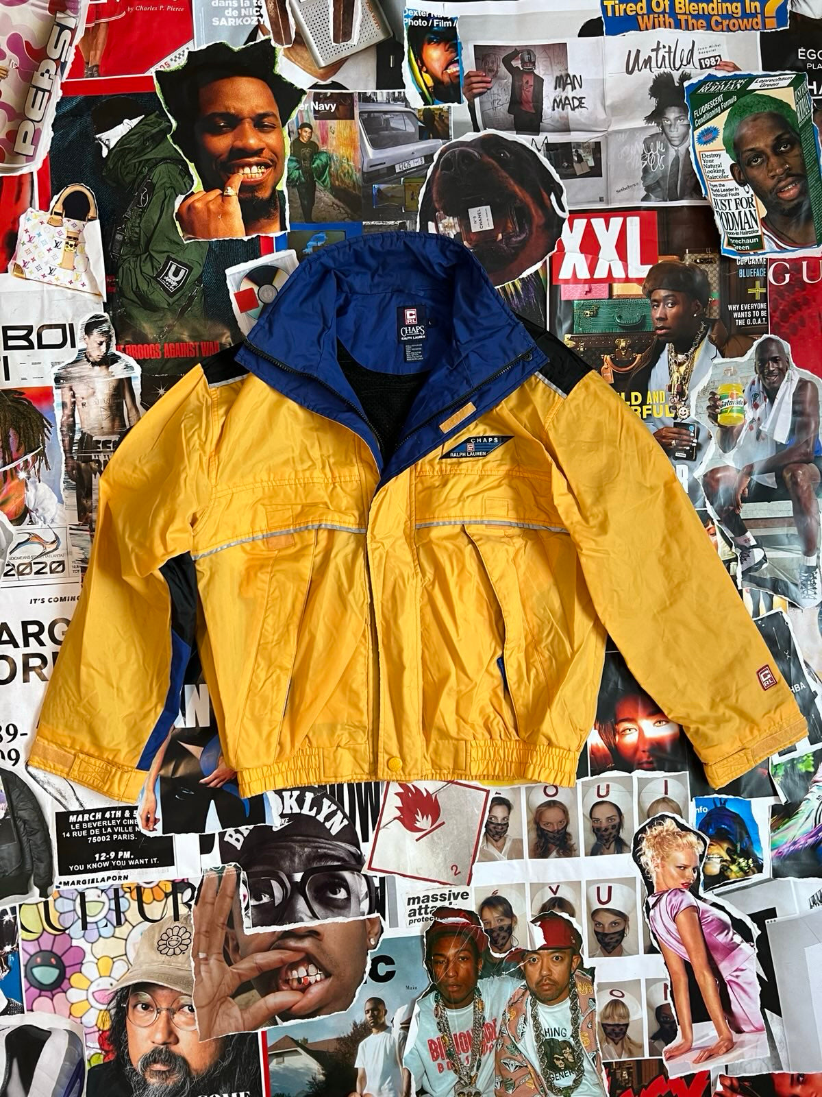 Ralph Lauren x Chaps větrovka žluto modro černá L