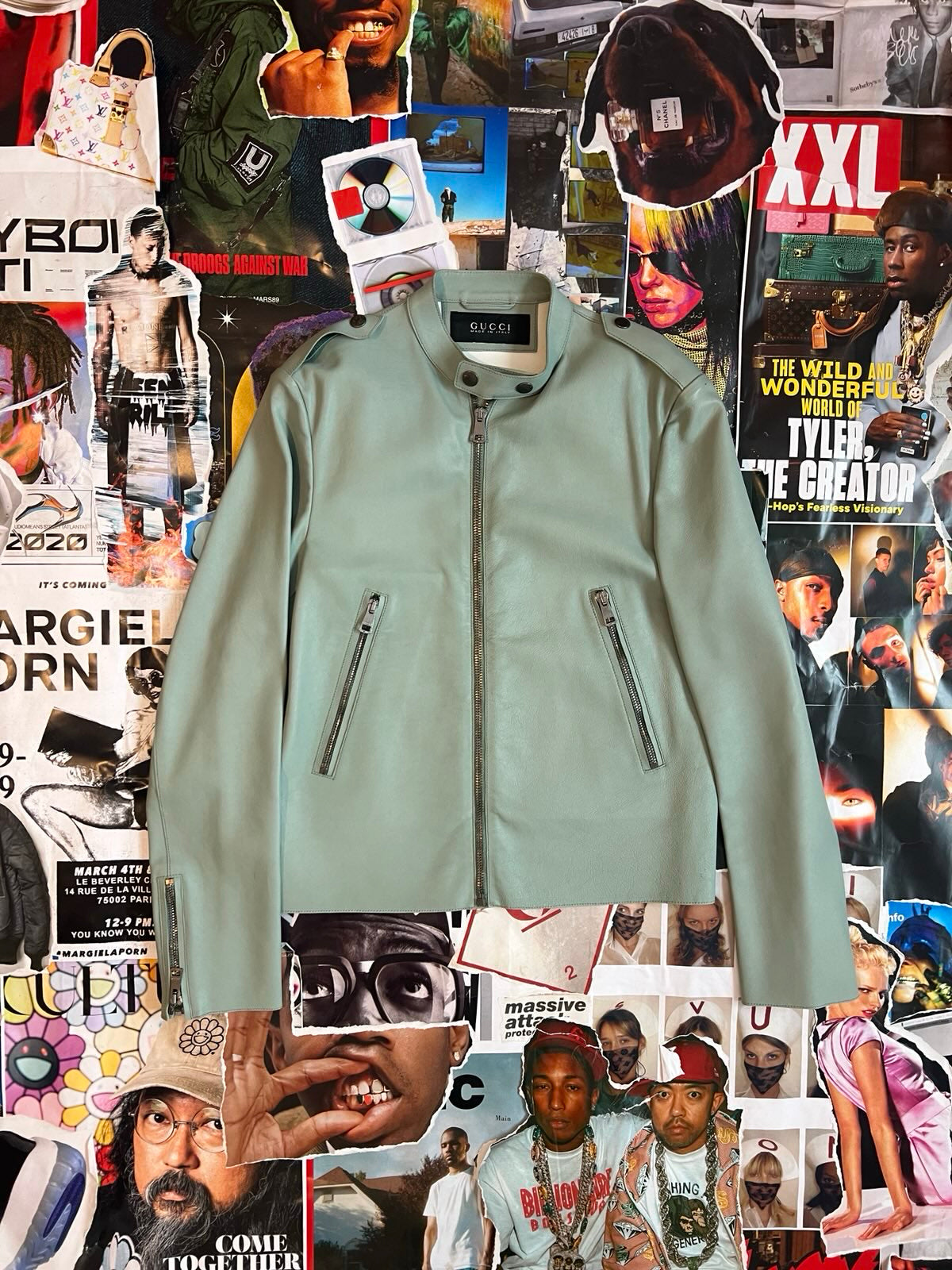 Gucci bunda kožená mint XL