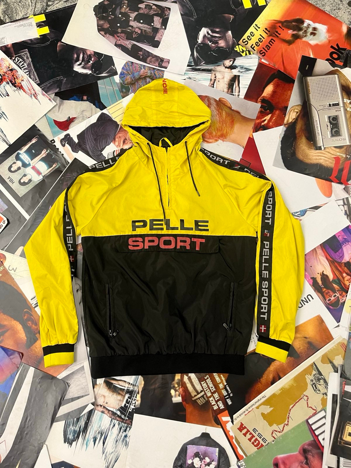 Pelle Sport BUNDA větrovka žluto černá Pelle sport L