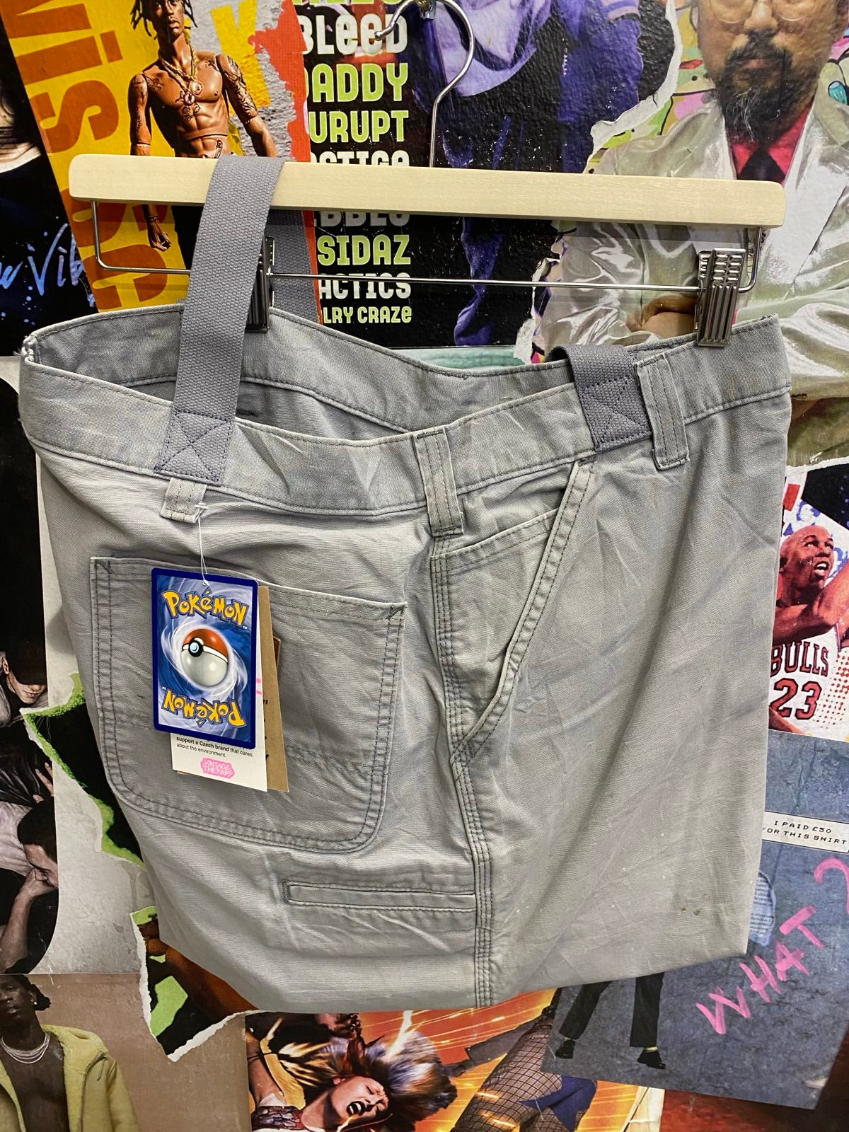 VT upcyklovaný tote bag Carhartt šedý