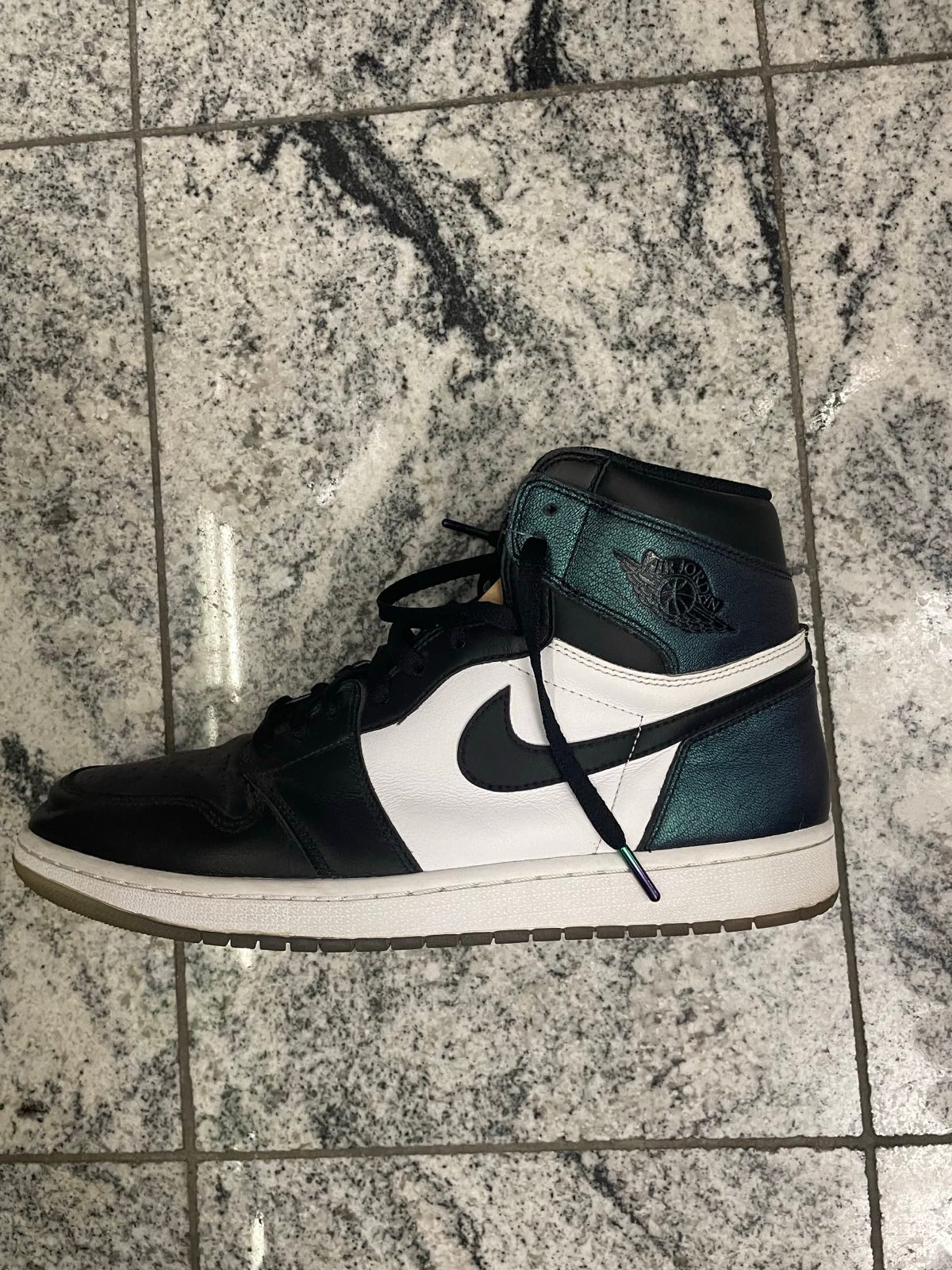 Boty Nike Air Jordan Metalově zelená s bílou a černou 47