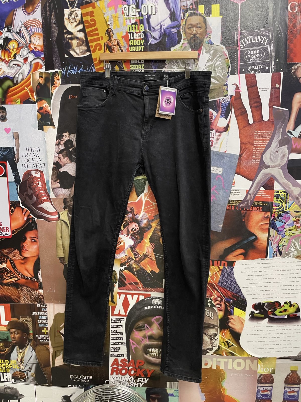 Kalhoty Bershka černé XL