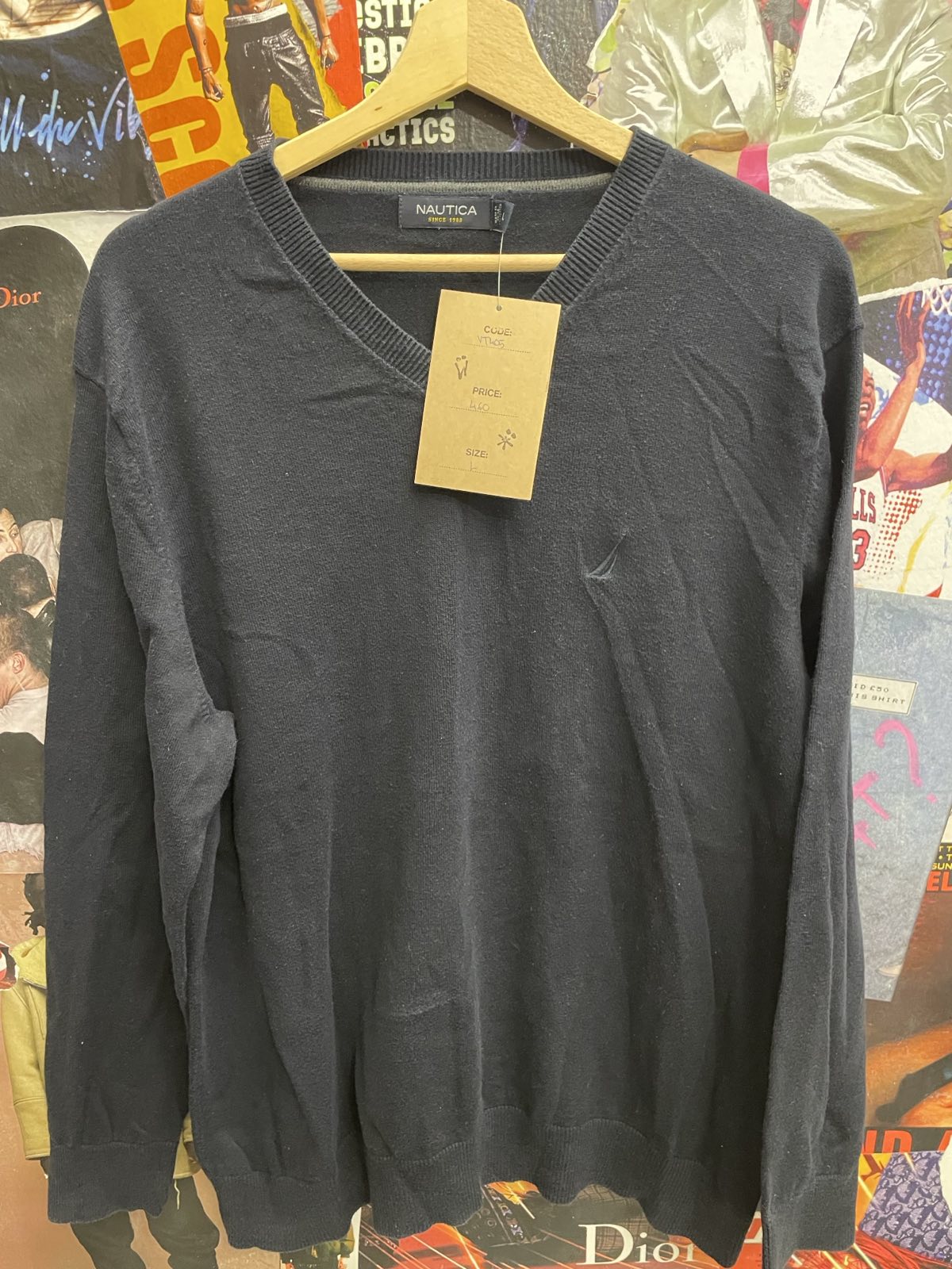 černý svetr nautica v neck L
