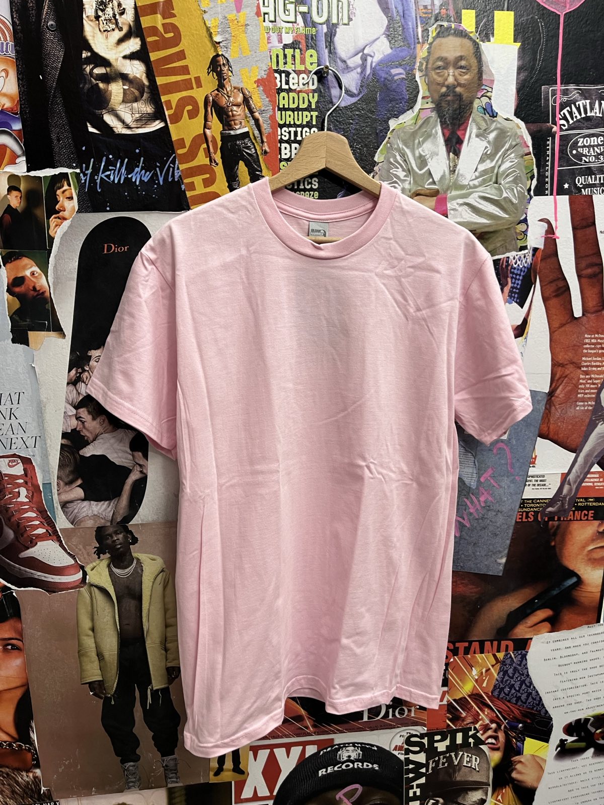 Russell tee pink M