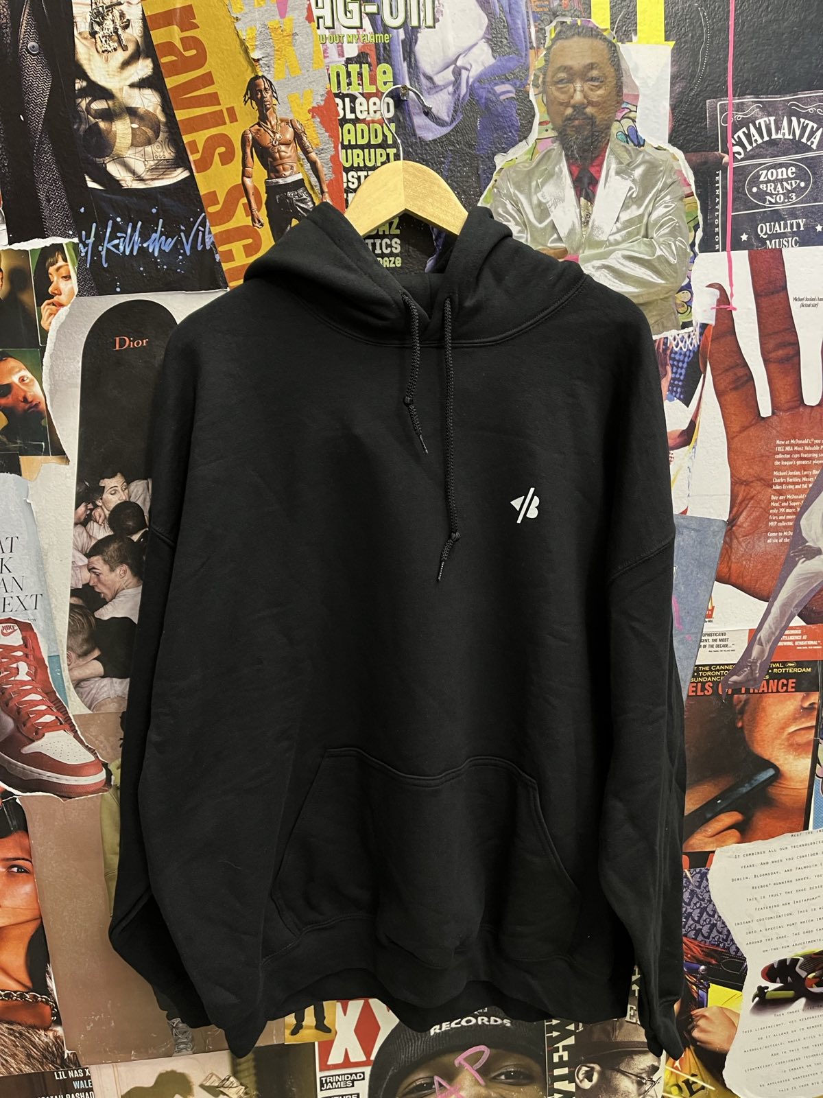 HOODIE černá Zelené oči černé srdce (bílý nápis) 2XL