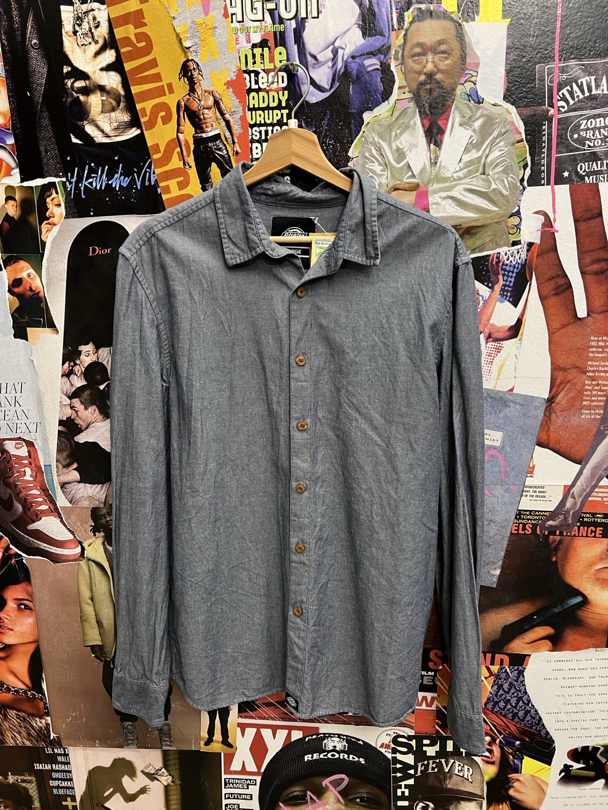 Dickies košile modrá dlouhý rukáv L