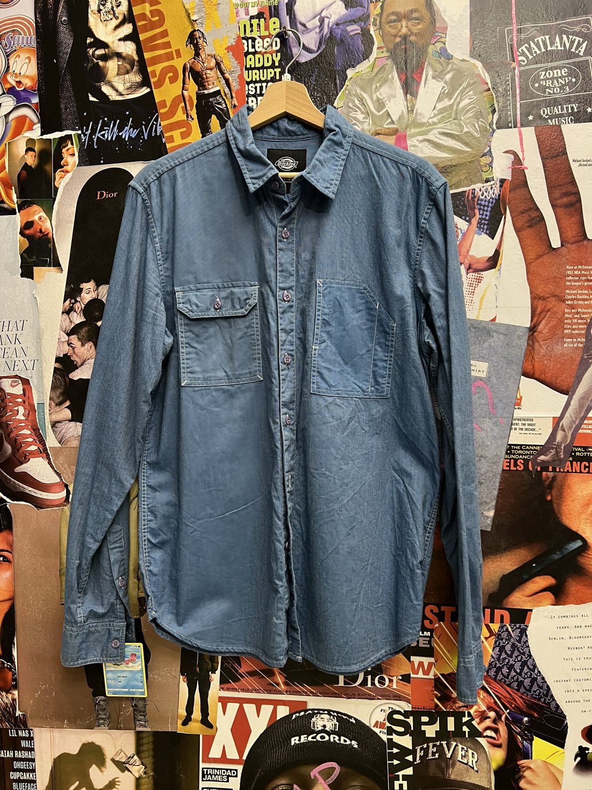 Dickies košile světle modrá dlouhý rukáv L