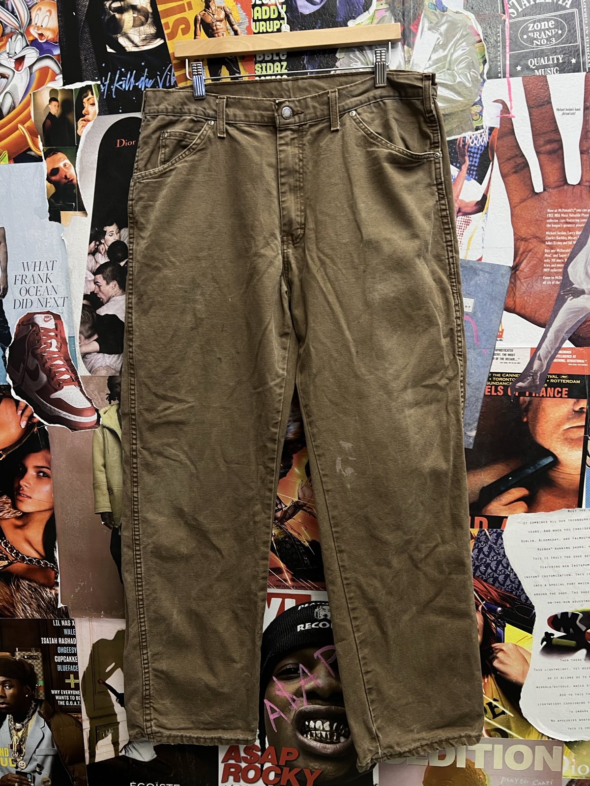 Hnědé kalhoty Dickies XL