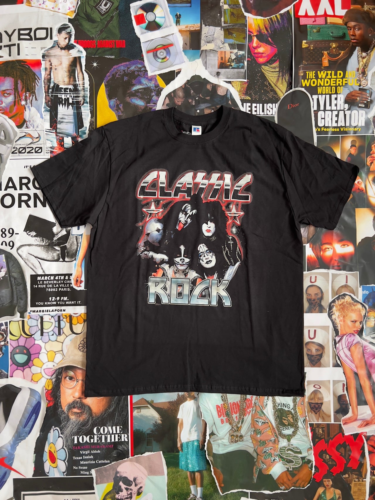 Triko BOOTLEG černé KISS s červenými detaily